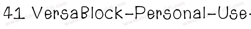 41 VersaBlock-Personal-Use-Only字体转换